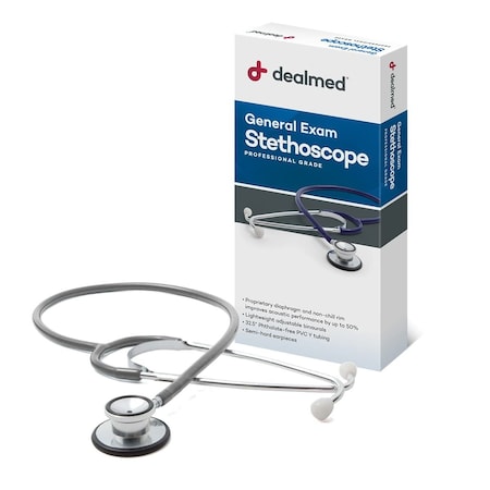 Dealmed Economy Dual-Head Stethoscope, Gray, Ea. 786409